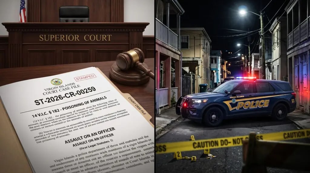St. Thomas Man Granted Bail After Facing Charges For Poisoning Animals, Assaulting Police Officer In Domestic Violence Clash