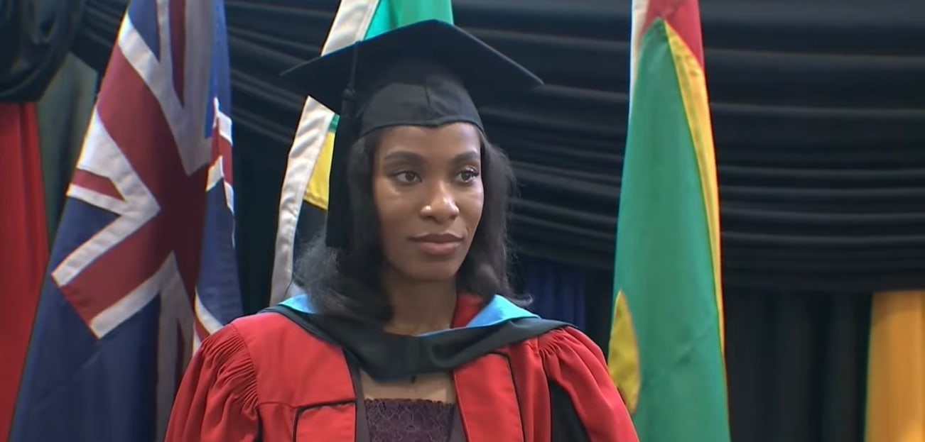 Dominican Gold Medalist Thea Lafond receives honorary UWI doctorate from UWI Five Islands Campus
